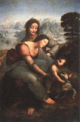 LEONARDO da Vinci virgin and child with st.anne Spain oil painting art